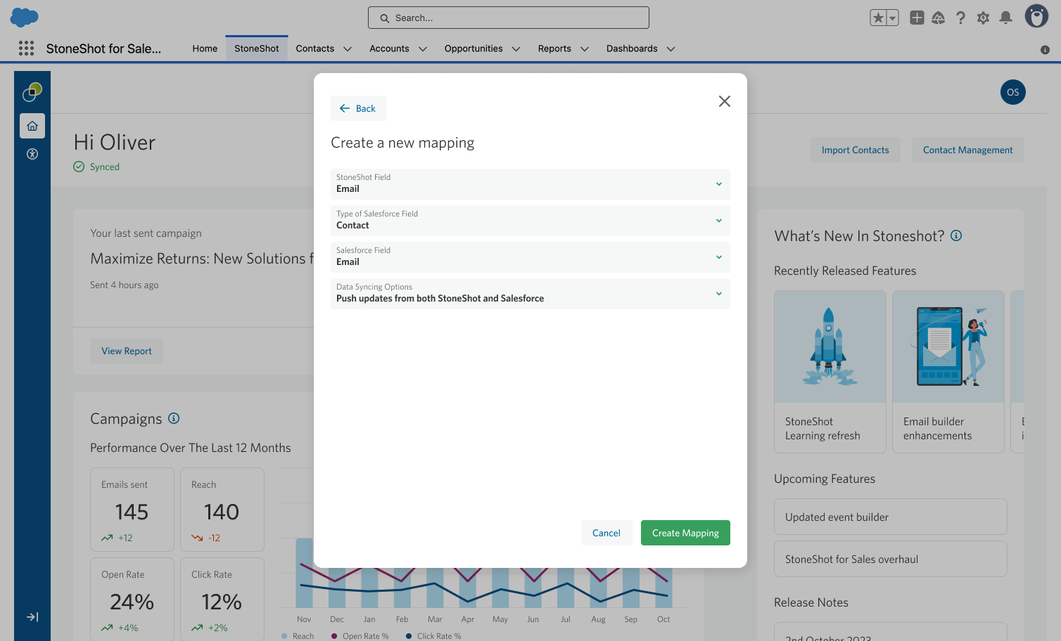 Create a new field mapping