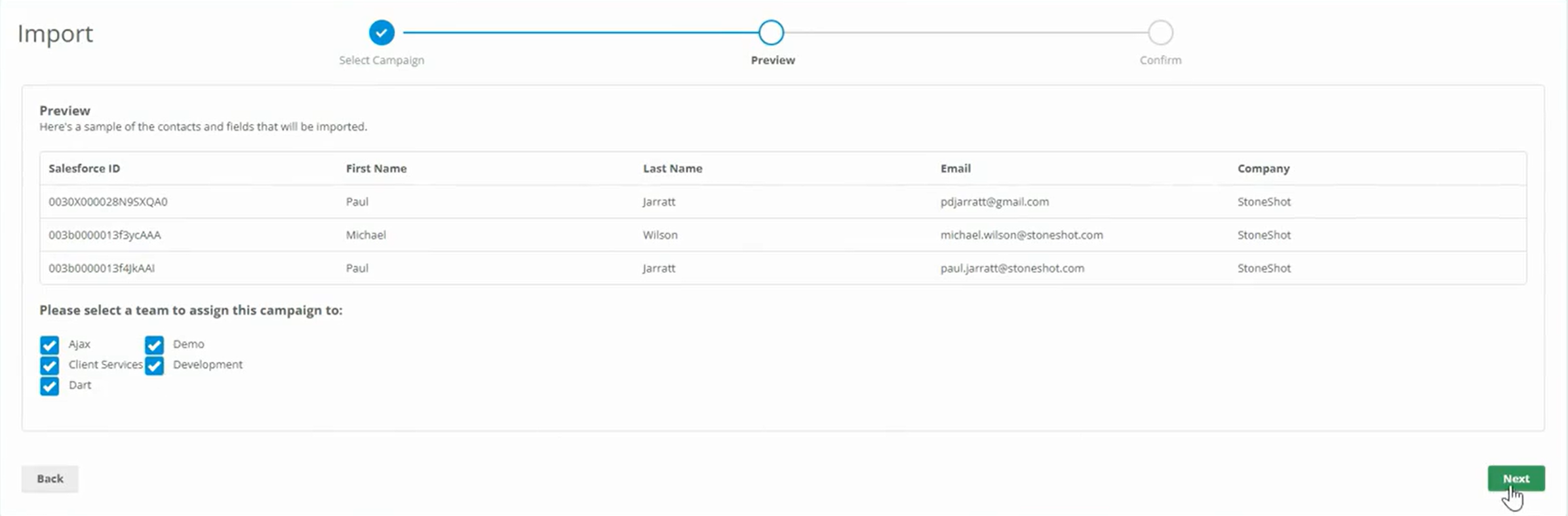 Import Salesforce campaign mapping