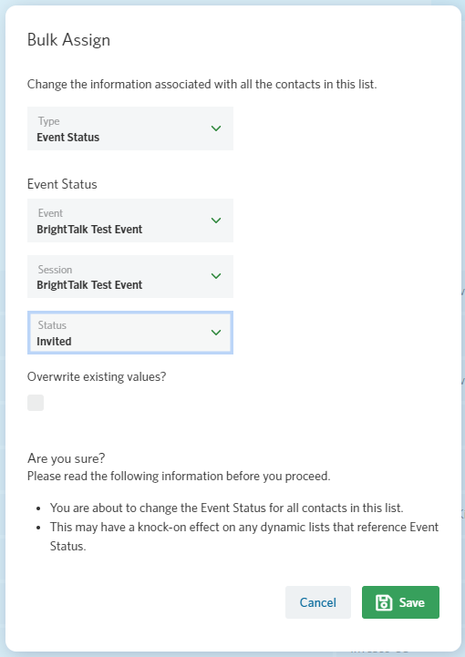 Add contacts to events