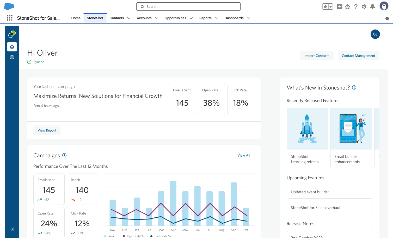 Refreshed Salesforce Homepage