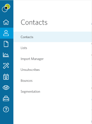 Image of the Contacts > Contacts tab in the StoneShot navigation.