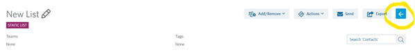 Image of the 'Search and Filter' button on the List summary page in StoneShot.