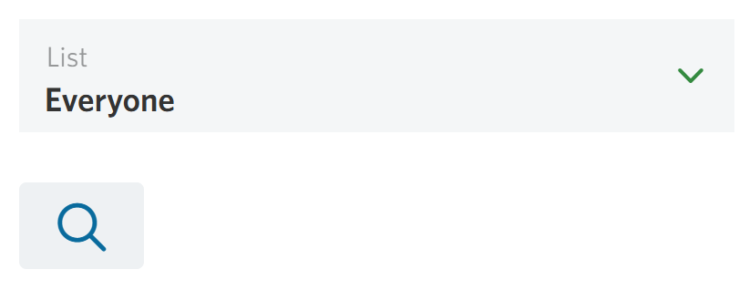 Image of the List dropdown in StoneShot.