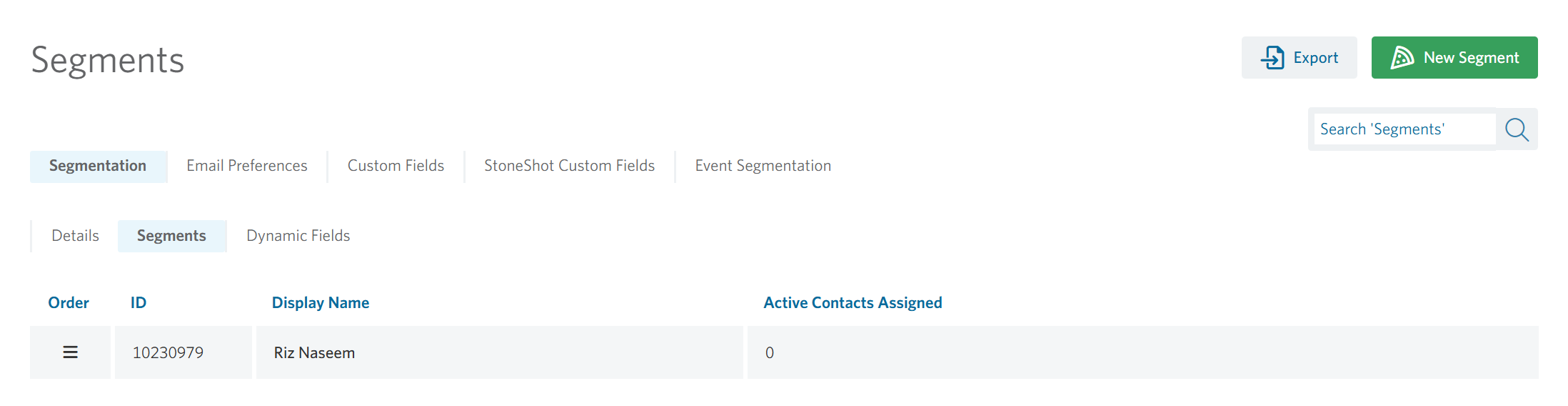 Image showing one dynamic sender.