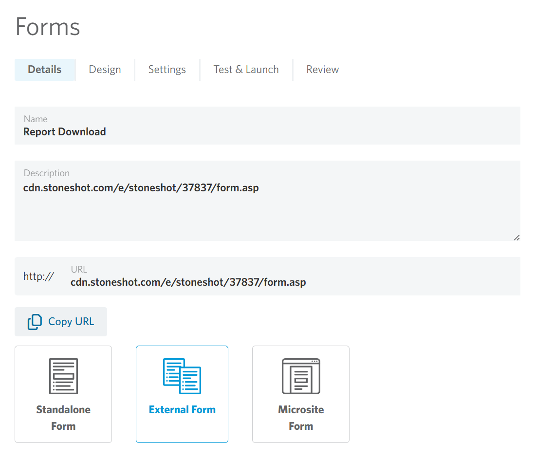 Form Details Page