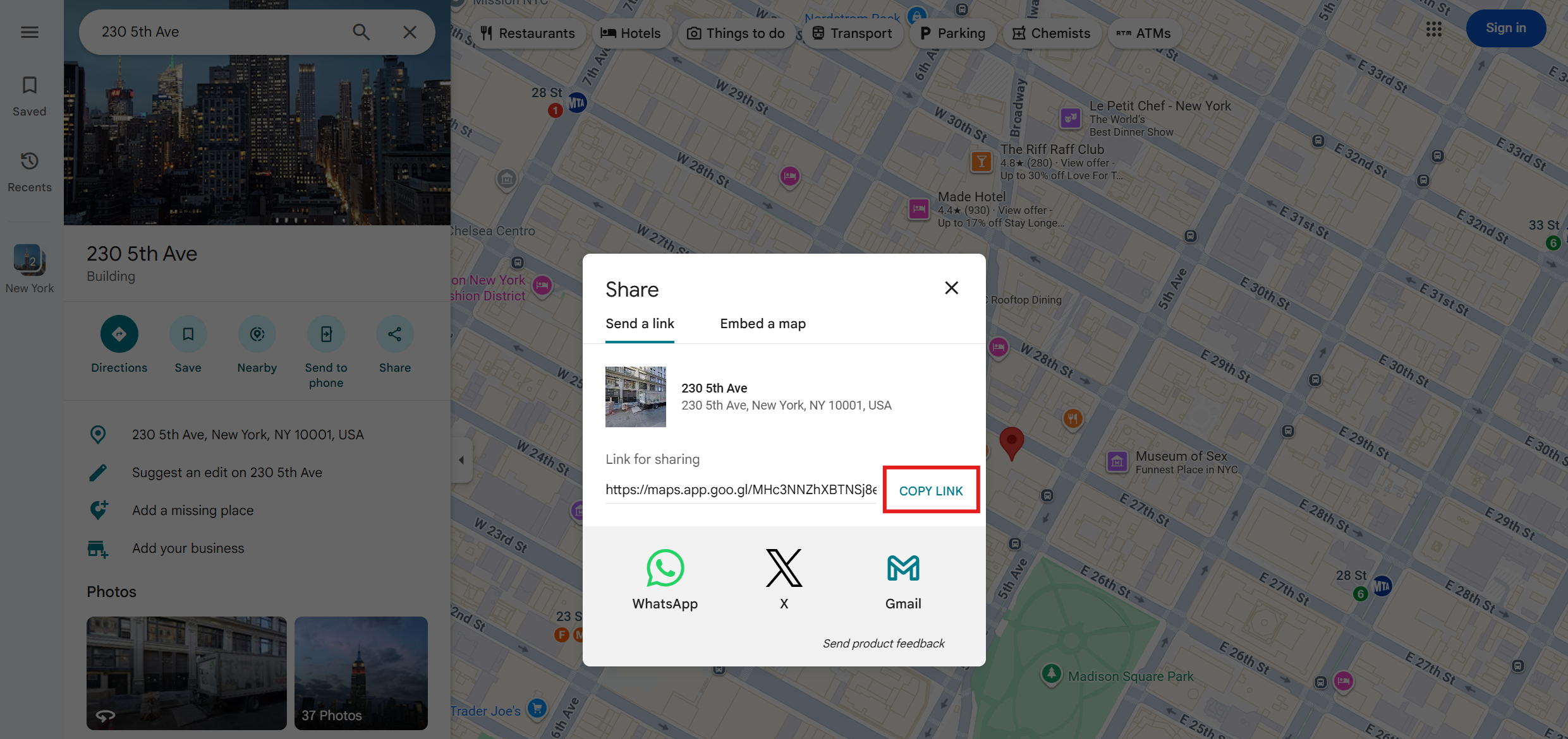 Map URL