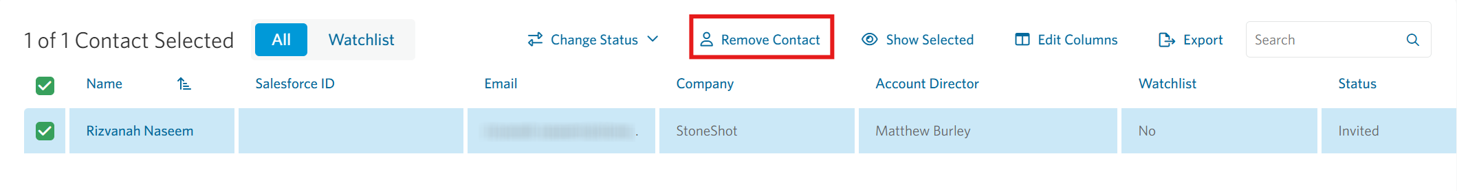 Remove Contacts