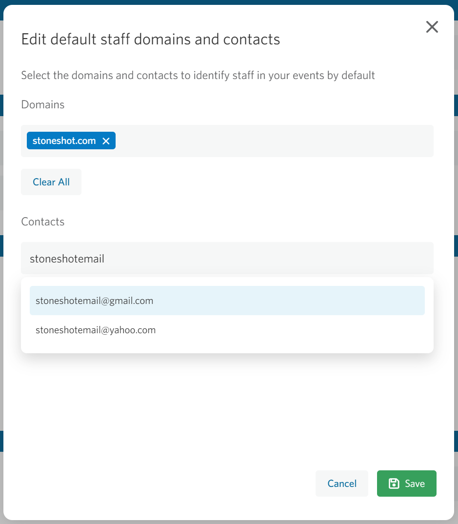 Edit default contacts