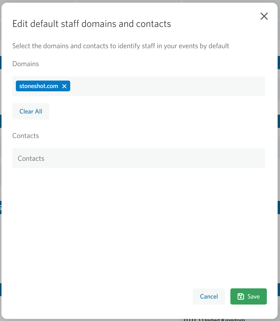Edit default staff domains