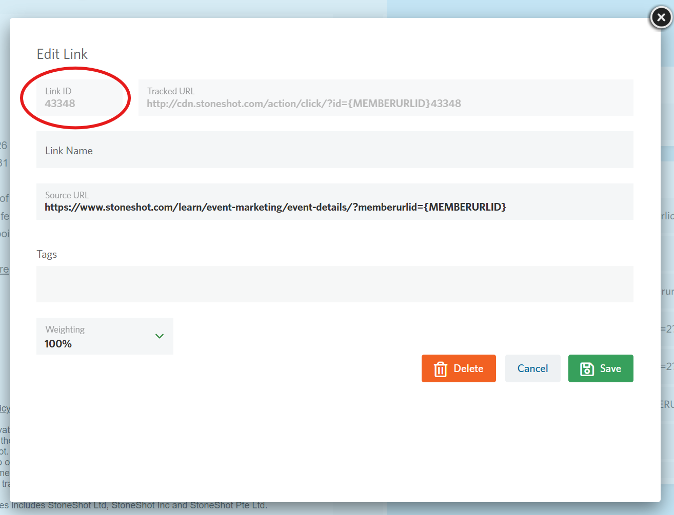 Image of an email preview popup on the Test page.